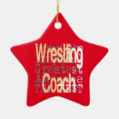 Wrestling Coach Extraordinator Keramik Ornament (Vorne)