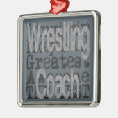 Wrestling Coach Extraordinator Silbernes Ornament (Links)