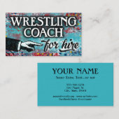 Wrestling Coach für Vermietung von Visitenkarten - Visitenkarte (Vorne/Hinten)