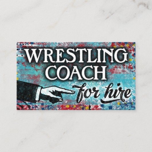 Wrestling Coach für Vermietung von Visitenkarten - Visitenkarte (Vorderseite)