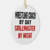 Wrestling Coach Grillmaster Keramik Ornament (Rechts)