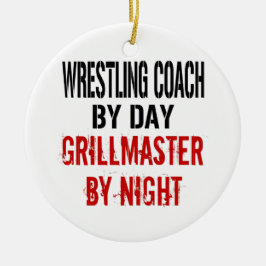 Wrestling Coach Grillmaster Keramik Ornament