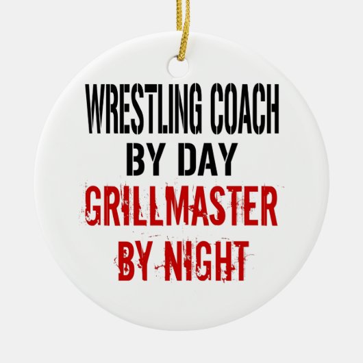 Wrestling Coach Grillmaster Keramik Ornament (Vorne)