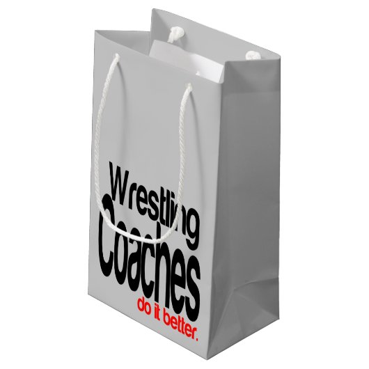 Wrestling Coaches machen es besser Kleine Geschenktüte (Rückseite Schrägansicht)