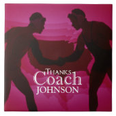 Wrestling dank Coach Silhouette Red Fliese (Vorderseite)