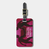 Wrestling dank Coach Silhouette Red Gepäckanhänger (Vorderseite vertikal)