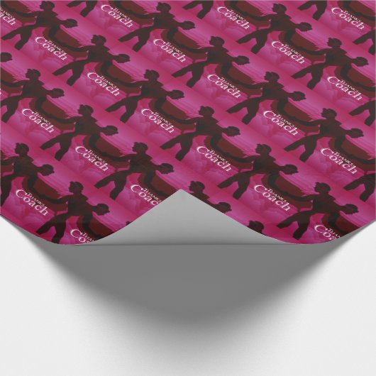 Wrestling dank Coach Silhouette Red Geschenkpapier (Ecke)