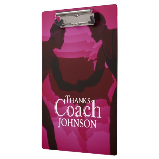 Wrestling dank Coach Silhouette Red Klemmbrett (Links)