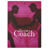 Wrestling dank Coach Silhouette Red Klemmbrett (Rückseite)