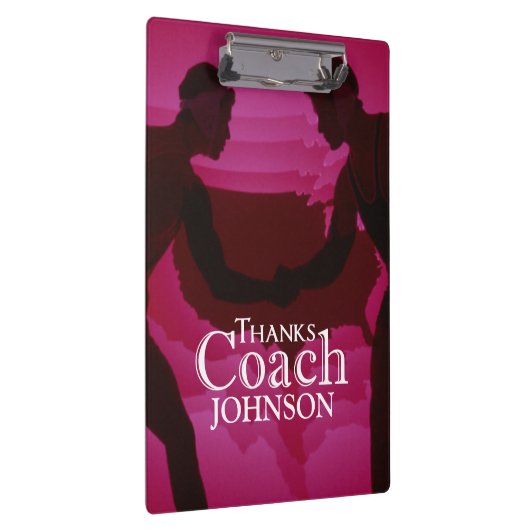 Wrestling dank Coach Silhouette Red Klemmbrett (Rechts)