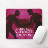 Wrestling dank Coach Silhouette Red Mousepad (Mit Mouse)