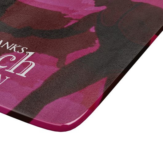 Wrestling dank Coach Silhouette Red Schneidebrett (Ecke)