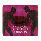 Wrestling dank Coach Silhouette Red Schneidebrett (Vorderseite)