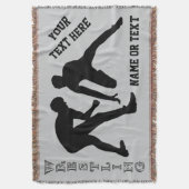 Wrestling-Decke mit Ihren FARBEN und Ihrem TEXT Decke (Vorderseite Vertikal)
