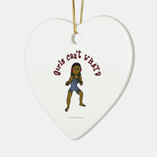 Wrestling der dunklen Frauen Keramik Ornament (Links)