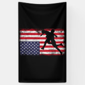 Wrestling der US-amerikanischen Flagge Wrestling W Banner (Vertikal)