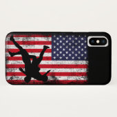 Wrestling der US-amerikanischen Flagge Wrestling W Case-Mate iPhone Hülle (Rückseite (Horizontal))
