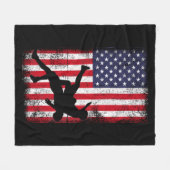 Wrestling der US-amerikanischen Flagge Wrestling W Fleecedecke (Vorderseite (Horizontal))
