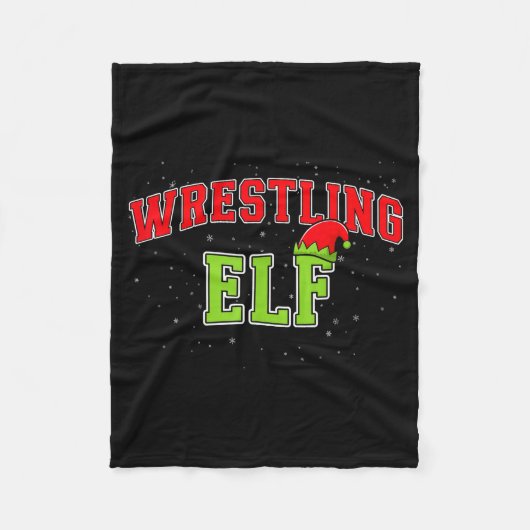 Wrestling Elf Christmas Family Matching Group Xmas Fleecedecke (Vorderseite)