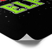 Wrestling Elf Christmas Family Matching Group Xmas Poster (Ecke)