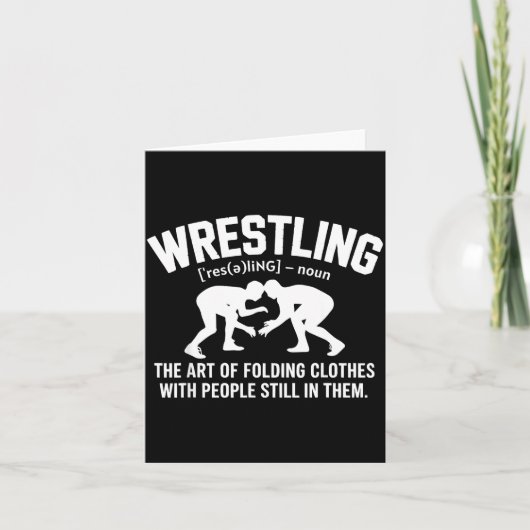 Wrestling Funny Definition The Art Of Folding Clot Karte (Vorderseite)