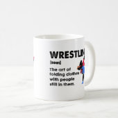 Wrestling Funny Dictionary Definition Wrestler Kaffeetasse (VorderseiteRechts)