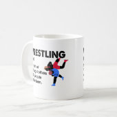 Wrestling Funny Dictionary Definition Wrestler Kaffeetasse (Vorderseite Links)