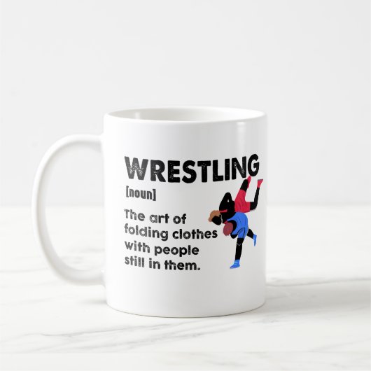 Wrestling Funny Dictionary Definition Wrestler Kaffeetasse (Links)
