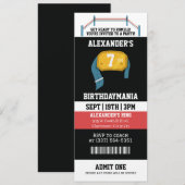 Wrestling-Geburtstagsparty-Ticket Einladung (Vorne/Hinten)