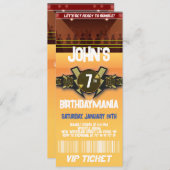 Wrestling Geburtstagsparty Ticket Einladung Thema (Vorne/Hinten)