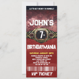 Wrestling Geburtstagsparty Ticket Einladung Thema