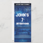 Wrestling Geburtstagsparty Ticket Einladung Thema (Rückseite)