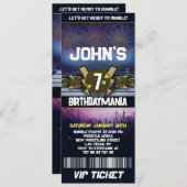 Wrestling Geburtstagsparty Ticket Einladung Thema (Vorne/Hinten)