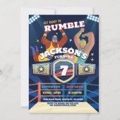 Wrestling Geburtstagsringring Einladung (Vorderseite)