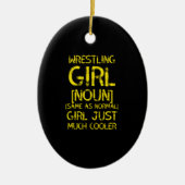 Wrestling Girl viel cool Keramik Ornament (Vorne)