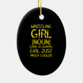 Wrestling Girl viel cool Keramik Ornament (Hinten)
