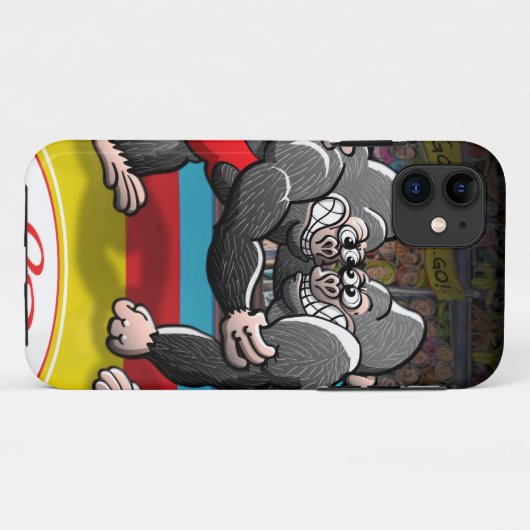 Wrestling-Gorillas Case-Mate iPhone Hülle (Rückseite (Horizontal))