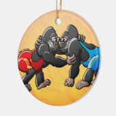 Wrestling-Gorillas Keramikornament (Links)