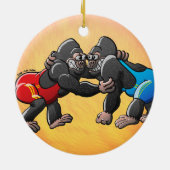 Wrestling-Gorillas Keramikornament (Hinten)
