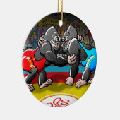 Wrestling-Gorillas Keramikornament (Rechts)