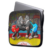 Wrestling-Gorillas Laptopschutzhülle (Vorderseite Links)