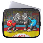 Wrestling-Gorillas Laptopschutzhülle (Vorderseite)