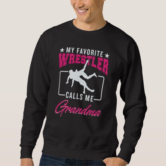 Wrestling Grandma Nana  Wrestler Fighter Support F Sweatshirt (Vorderseite)