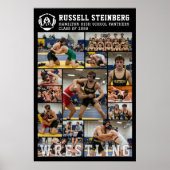 Wrestling High School Senior 13 Photo Collage Poster (Vorne)