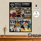 Wrestling High School Senior 7 Photo Collage Poster