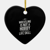 Wrestling-Hobby weiß Keramik Ornament (Vorne)