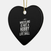Wrestling-Hobby weiß Keramik Ornament (Links)