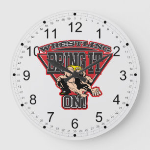 Wrestling holen es an große wanduhr