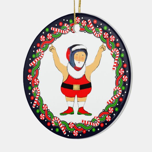 Wrestling Holiday-Geschenk Keramik Ornament (Links)