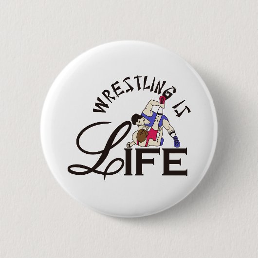 Wrestling ist Leben Button (Vorderseite)